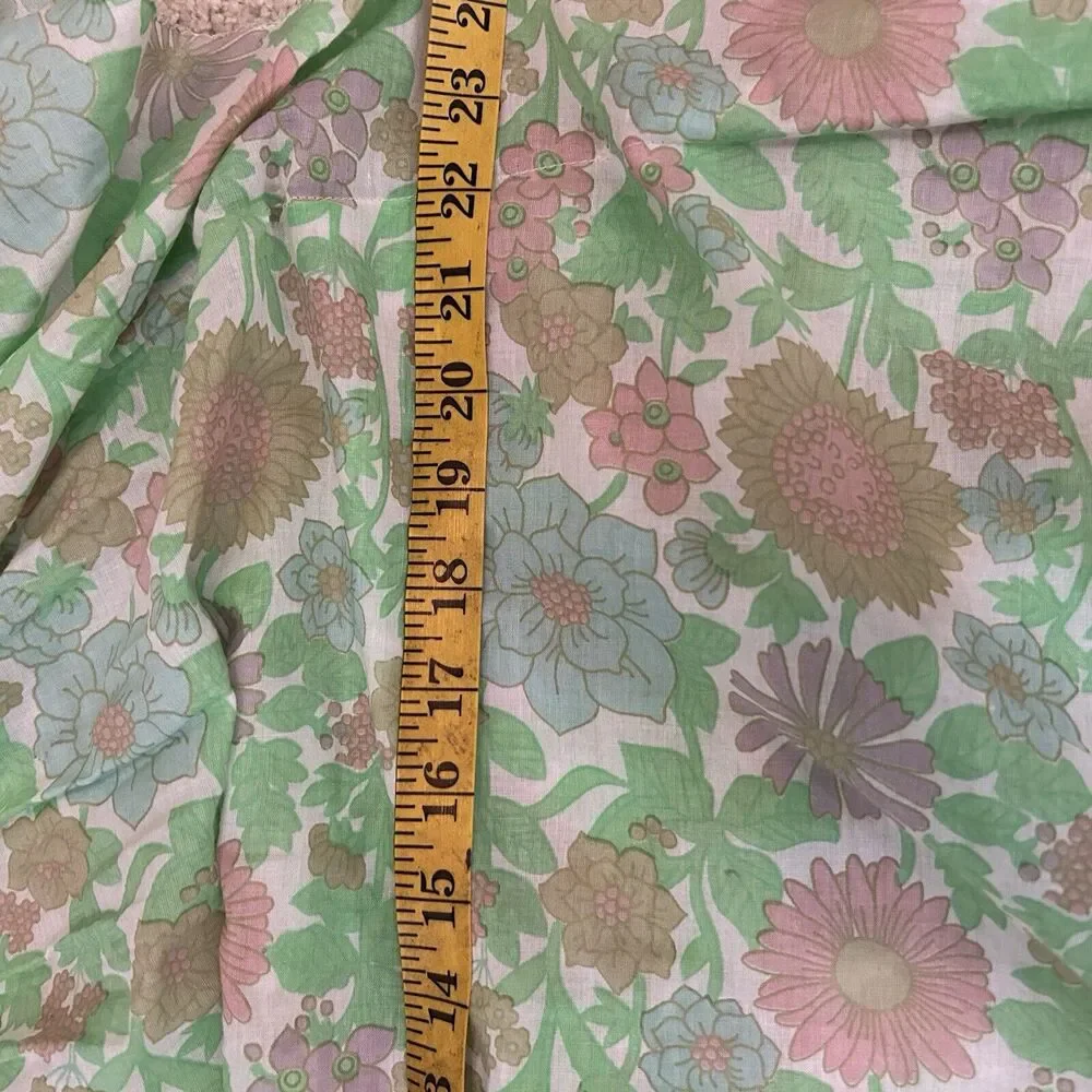 Manoush Women's Smocked Floral Mini Sundress Dress Green Size 38 US 6 M - Picture 8 of 9